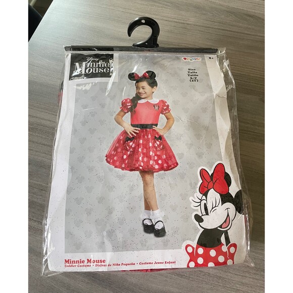 Disguise Toddler Girls' Minnie Mouse Dress Halloween Birthday Party Costume, 2T - Picture 3 of 4